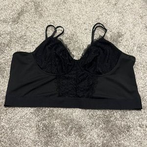 Black Lacey crop top